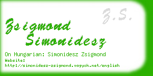 zsigmond simonidesz business card